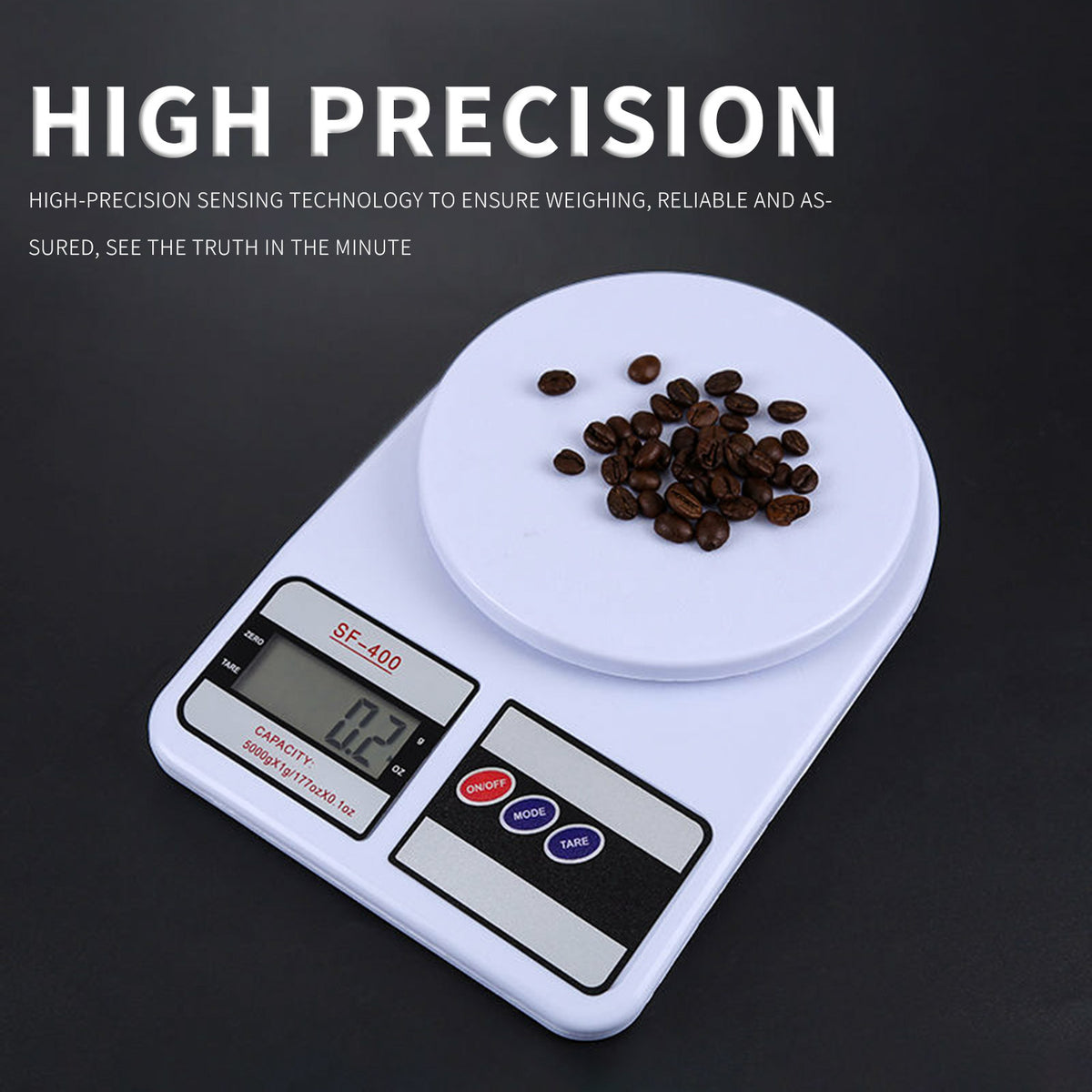 Smart Weigh Digital Kitchen Scale, 22lbs Food Scale for Cooking