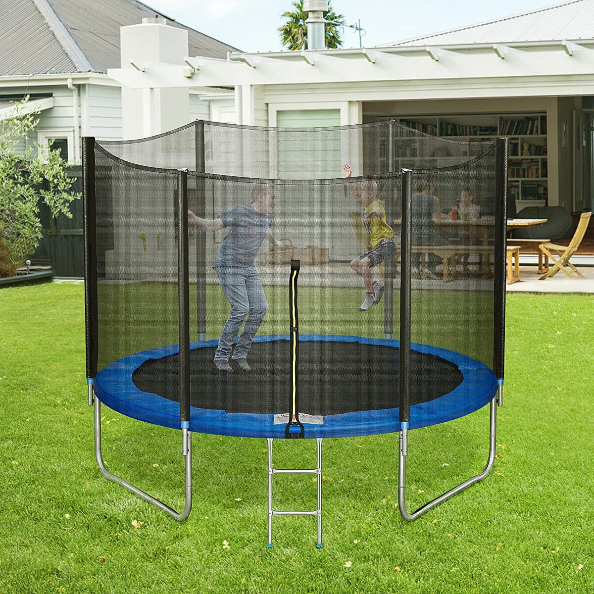 SUGIFT 10ft Trampoline for Kids and Adults with Safety Enclosure Net J