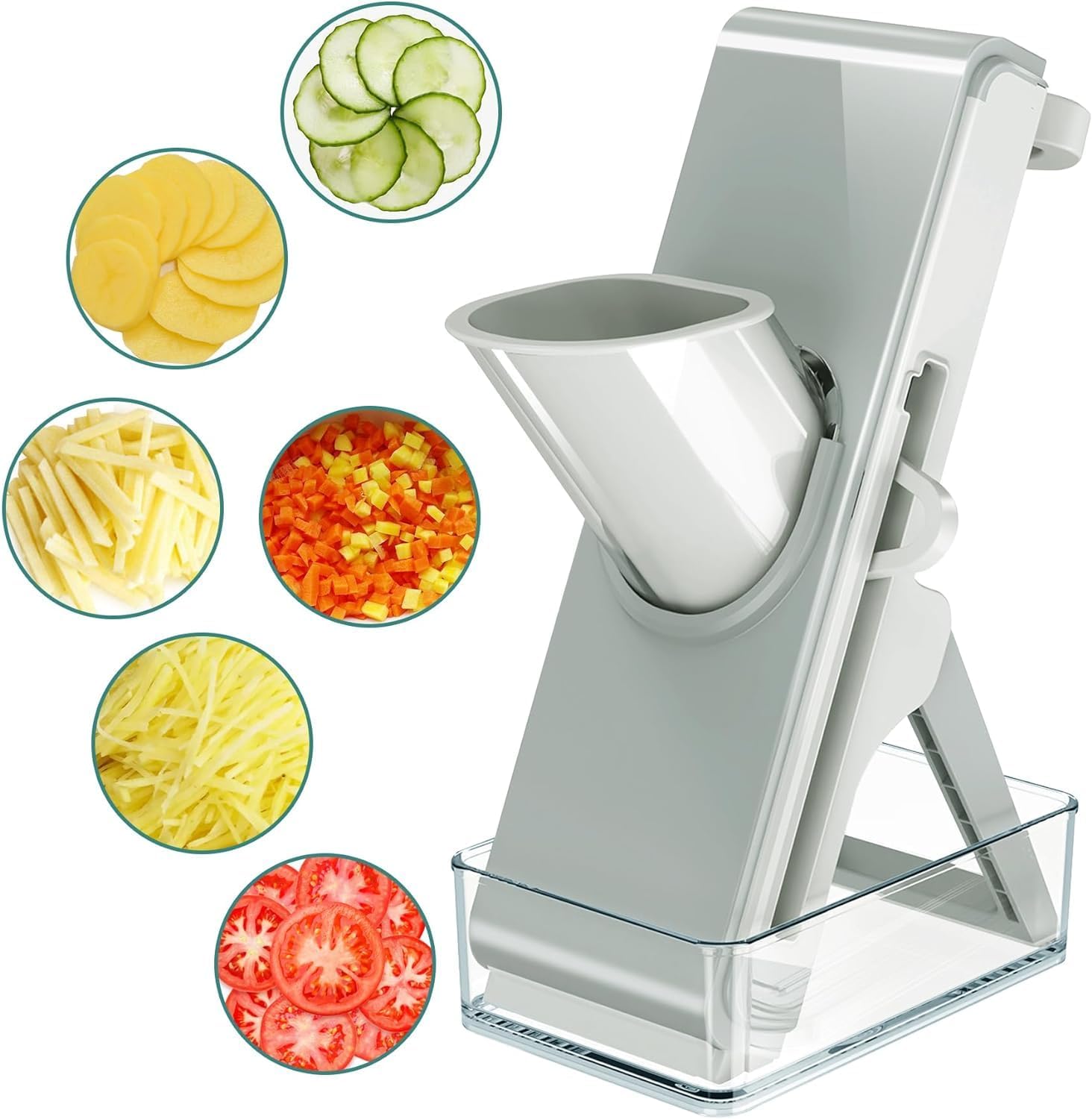 SUGIFT Safe Vegetable Slicer Mandoline Slicer for Kitchen, Vegetable Chopper Veggie Cutter Kitchen Chopper Artifact for Potato,Safe Julienne Multi-function Hand Veggie Slicer with Adjustable Blade