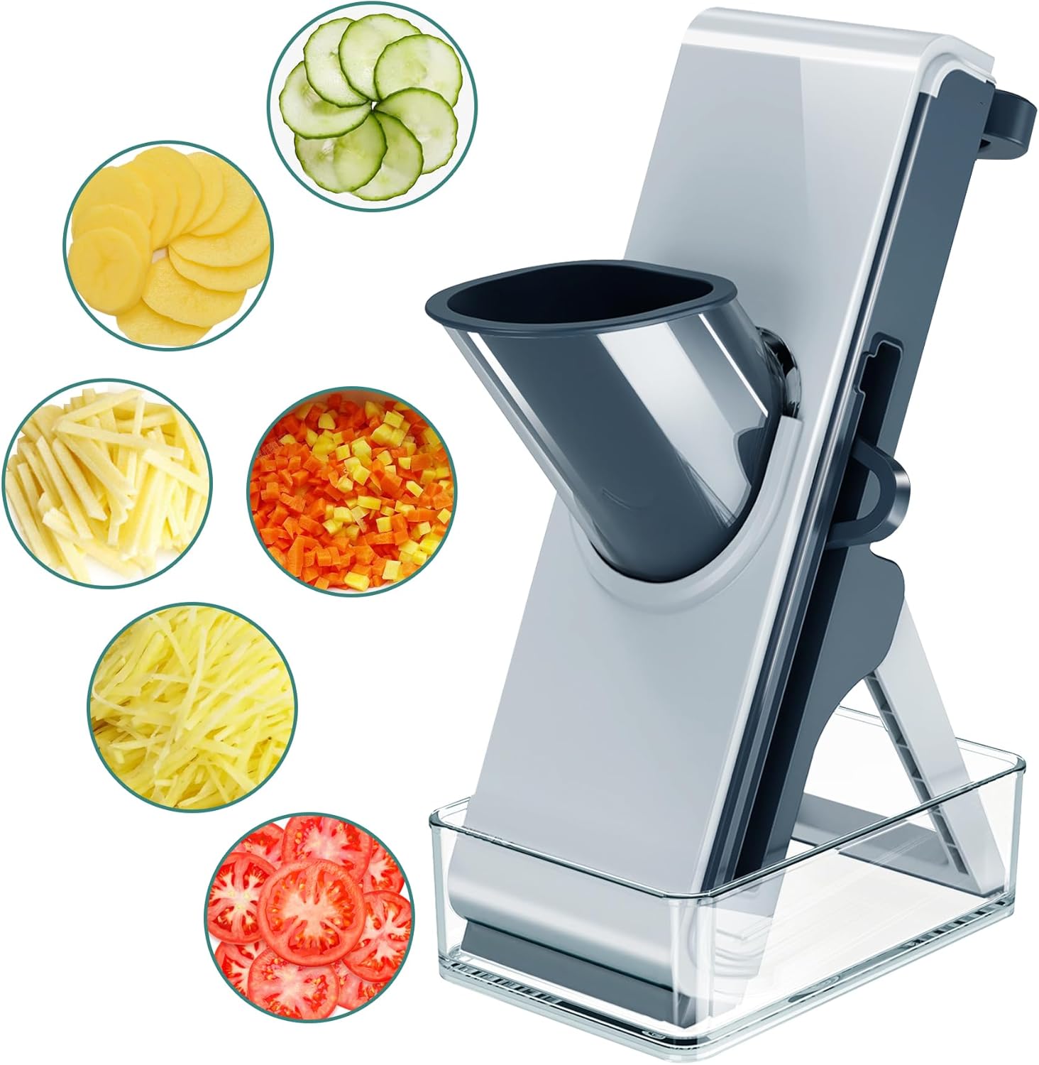 SUGIFT Safe Vegetable Slicer Mandoline Slicer for Kitchen, Vegetable Chopper Veggie Cutter Kitchen Chopper Artifact for Potato,Safe Julienne Multi-function Hand Veggie Slicer with Adjustable Blade