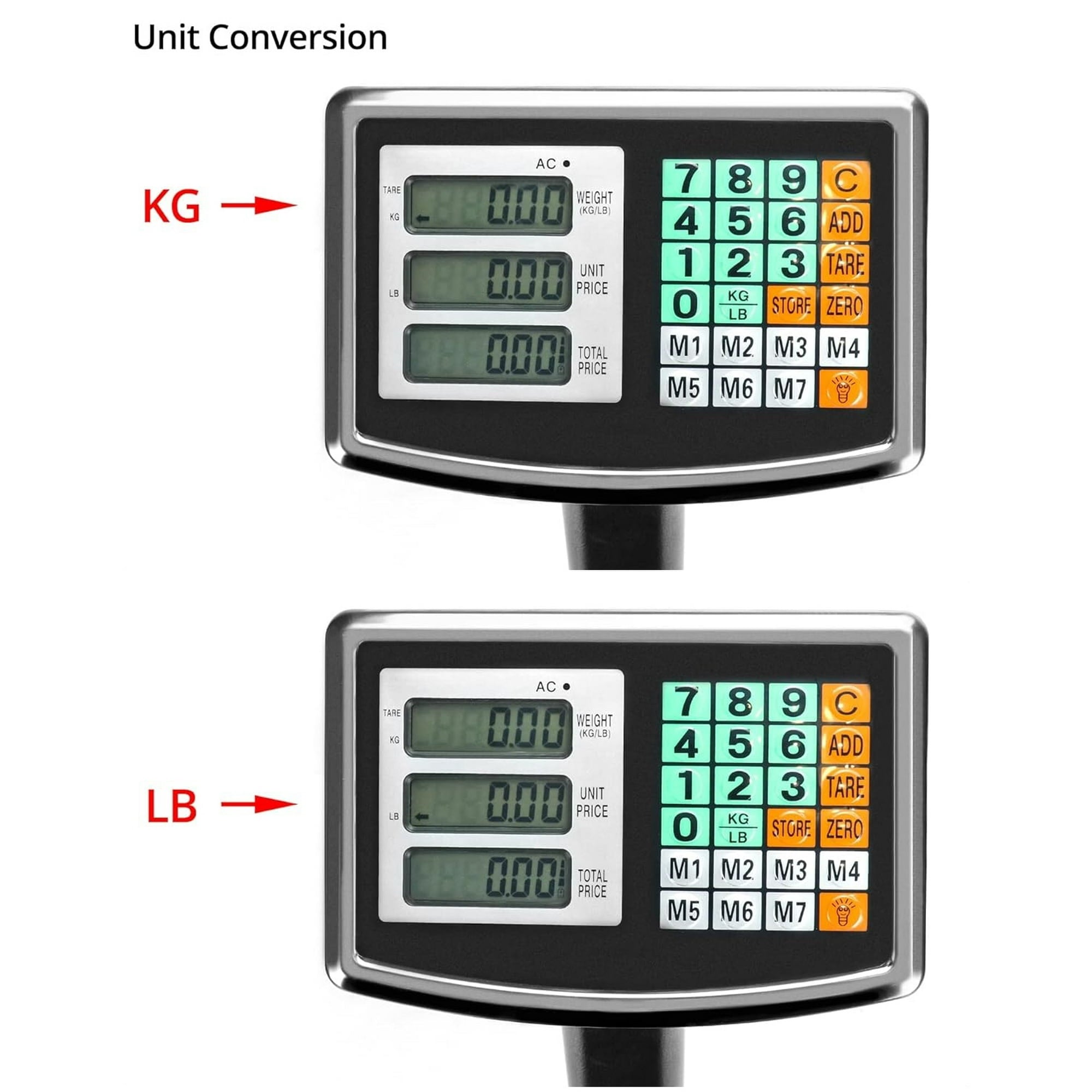 SUGIFT Foldable 660 lbs Weight Computing Postal Scale Floor Platform Digital Scale LCD Display