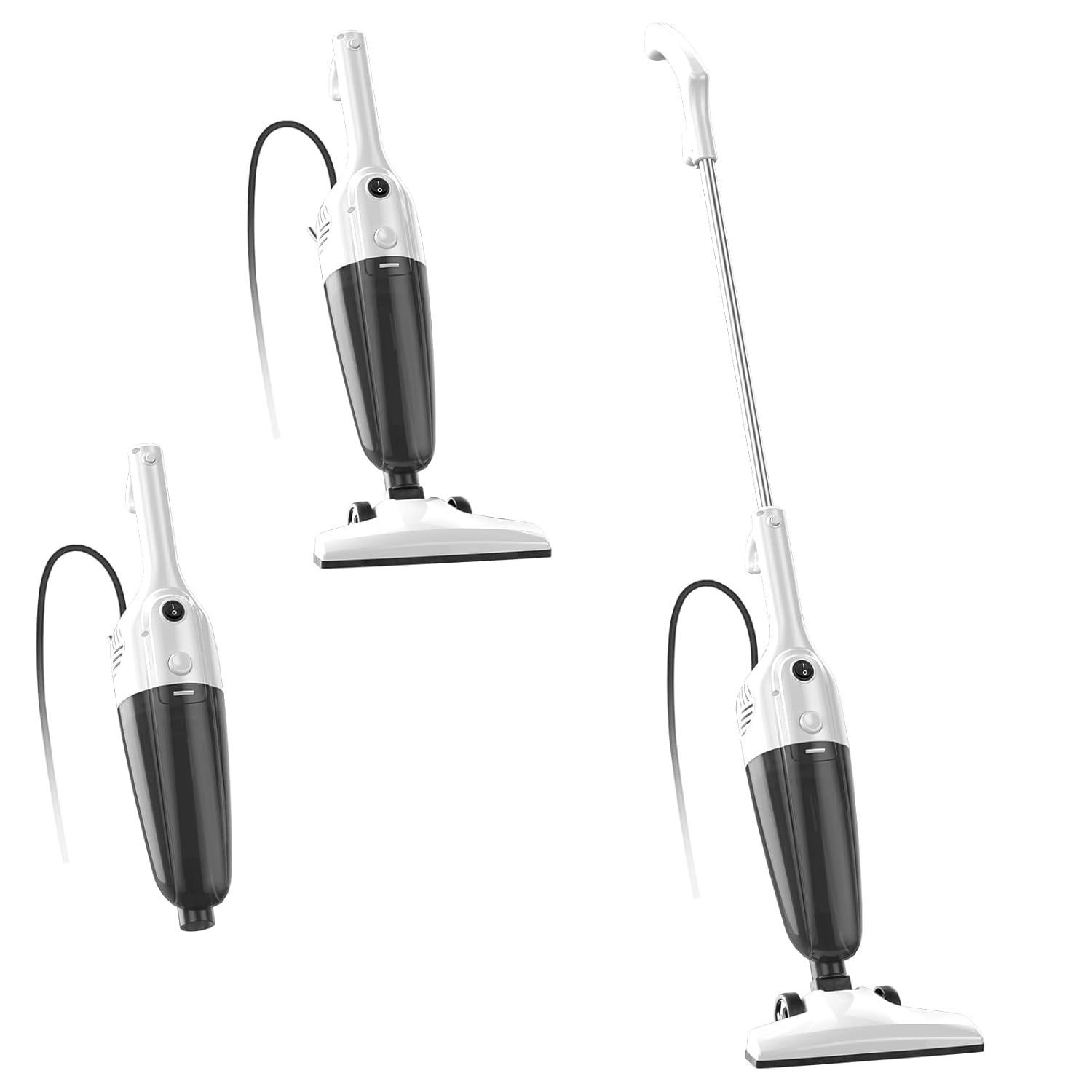 SUGIFT Vacuum Cleaners for Home - Corded Stick Vacuum Cleaner Rechargeable High Power Vac for for Home Hard Floor Carpet Pet Hair Car-White