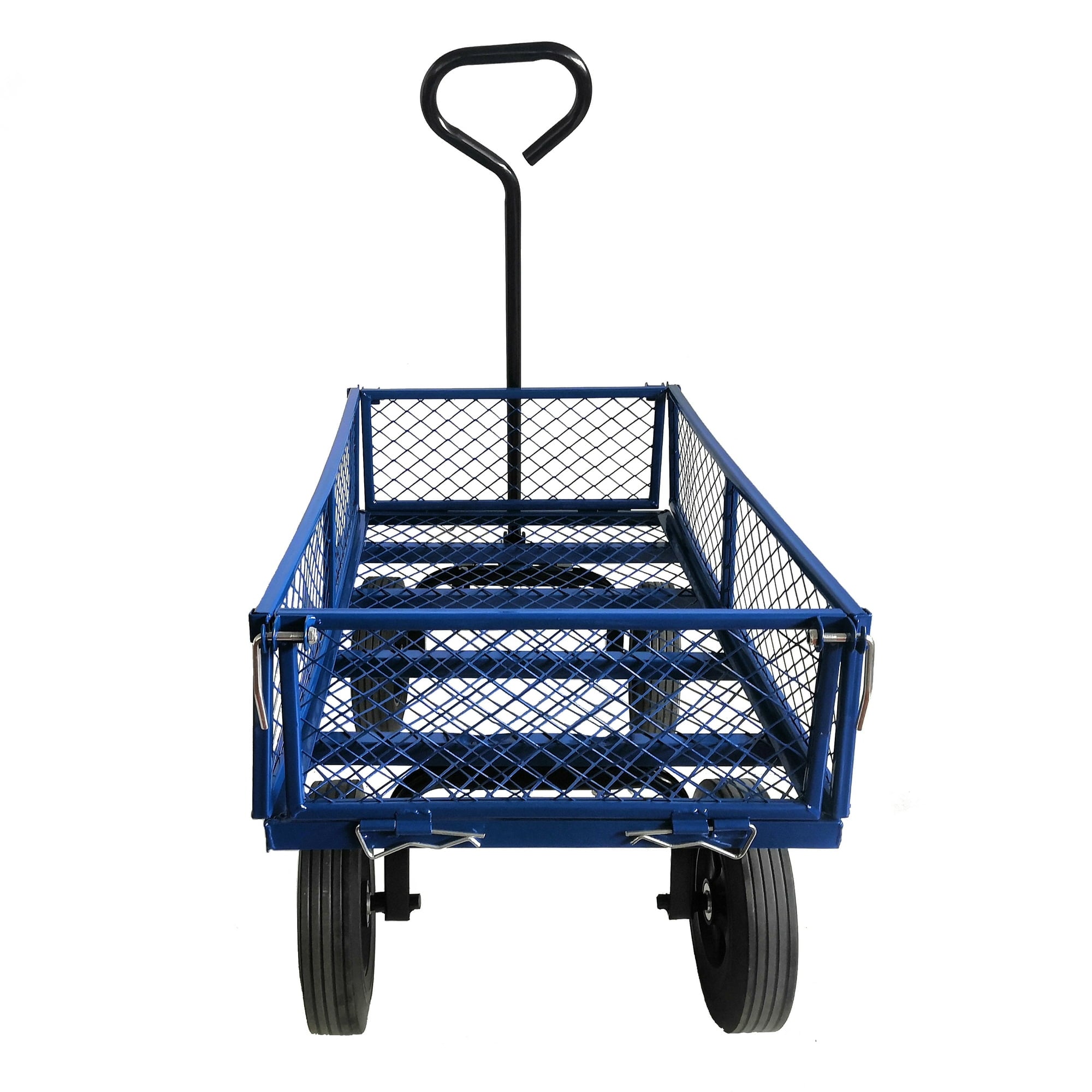 SUGIFT Heavy Duty Mesh Steel Garden Cart with Solid Wheels