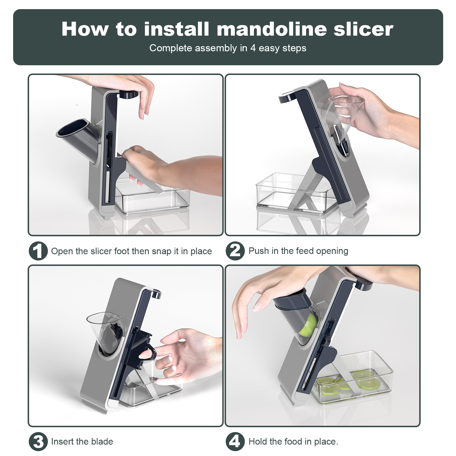 SUGIFT Safe Vegetable Slicer Mandoline Slicer for Kitchen, Vegetable Chopper Veggie Cutter Kitchen Chopper Artifact for Potato,Safe Julienne Multi-function Hand Veggie Slicer with Adjustable Blade