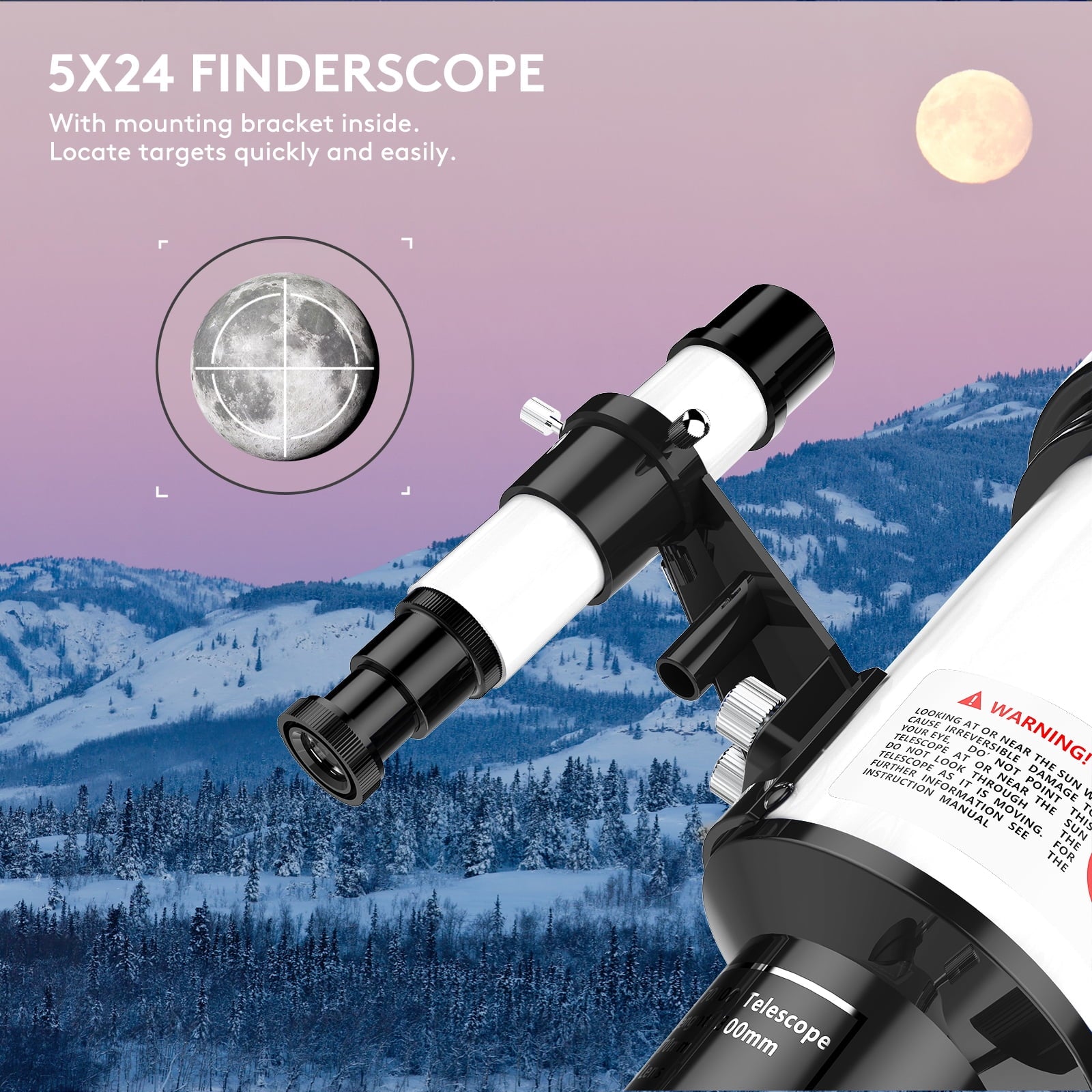 YouYeap Telescope for Adults Kids 70mm Aperture 300mm Telescopes with Phone Adapter