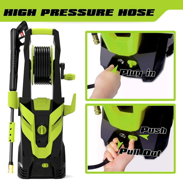 SUGIFT Electric Pressure Washer, Foam Cannon, 4 Different Pressure Tips, Power Washer, 3800 PSI 2.4 GPM