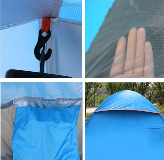 Harigal Camping Tent 2 Person Automatic Pop Up Instant Tent Waterproof Windproof Portable Blue