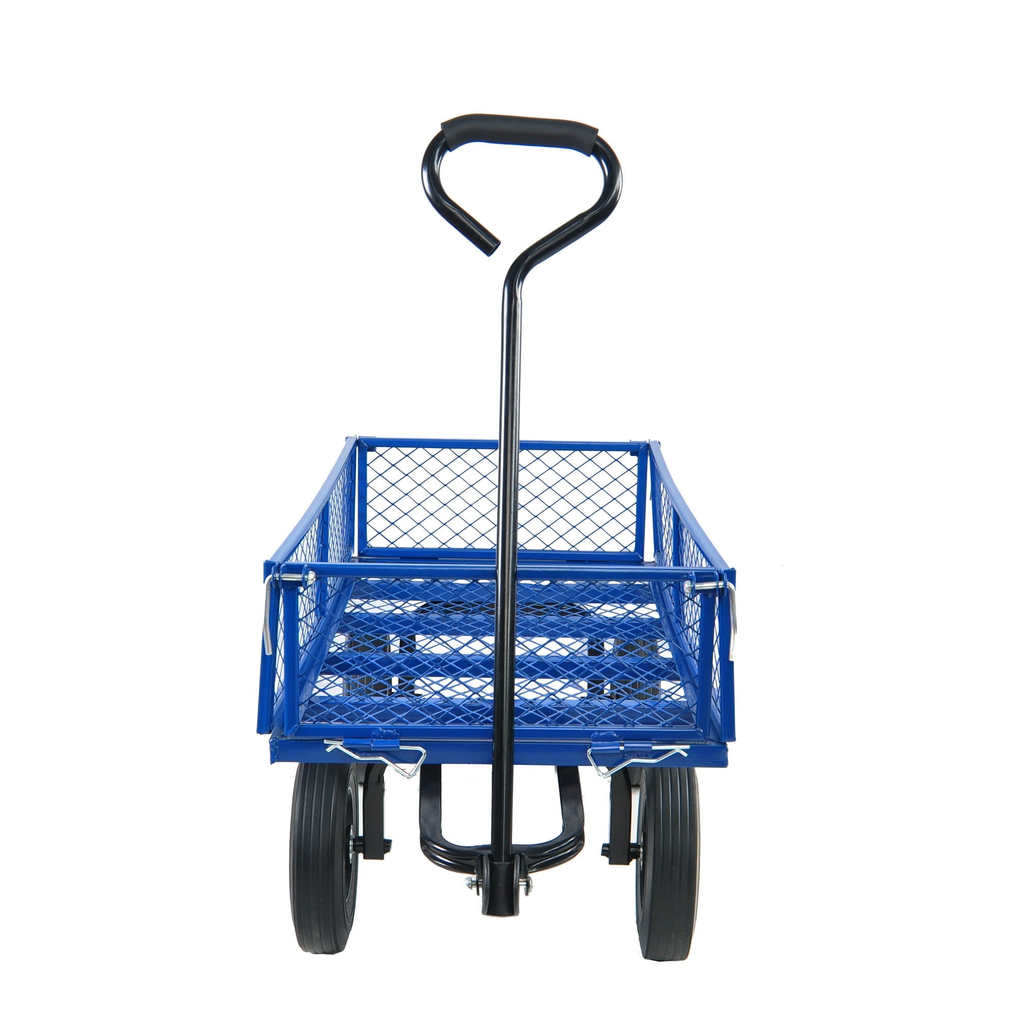 SUGIFT Heavy Duty Mesh Steel Garden Cart with Solid Wheels