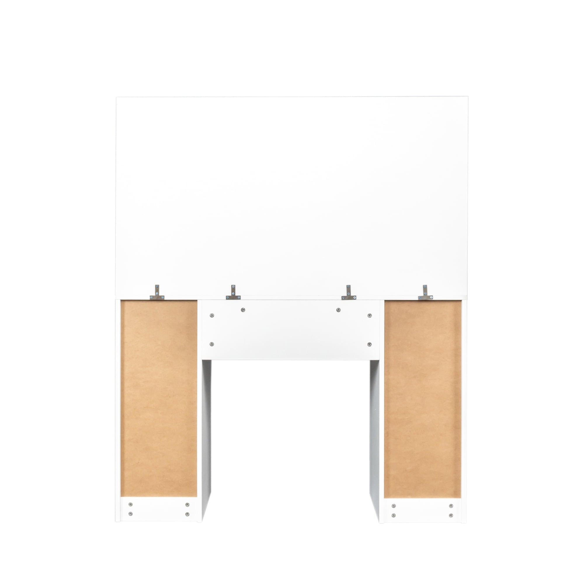 SUGIFT Modern Vanity Table with Mirror, White Finish, for Bedroom