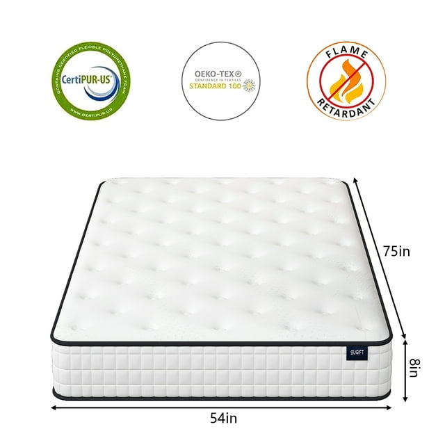 SUGIFT 8in Comfort Innerspring Mattress, Full