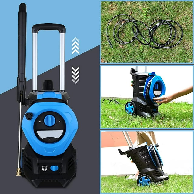 SUGIFT 3300 PSI Electric Pressure Washer with 4 Nozzles for Cars Homes Driveways Patios, Blue