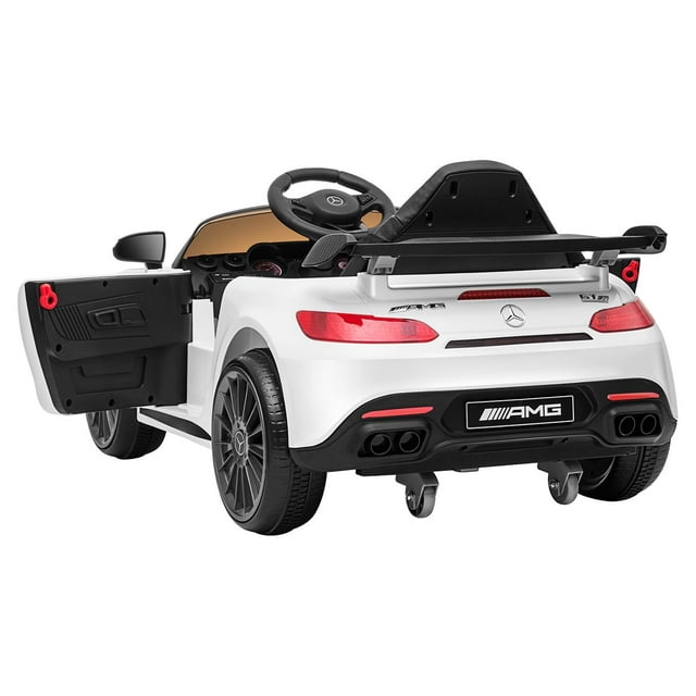 YouYeap Mercedes Benz 12V Electric Kids Ride On Car with Parent Remote Control, LED Lights - White