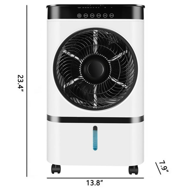 SUGIFT Air Cooler Portable Evaporative Air Cooler Fan with Remote Control Casters