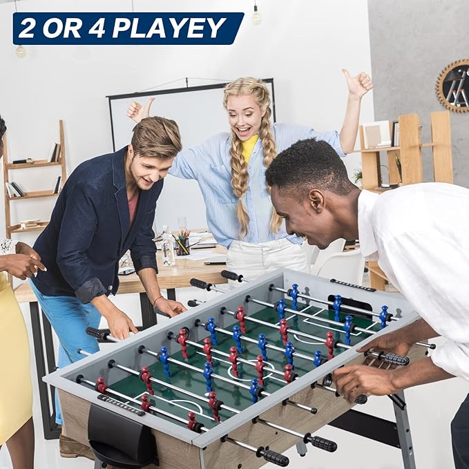 SUGIFT 48in  Game Room Size Folding Foosball Table, Table Soccer Game w/2 Balls for Home