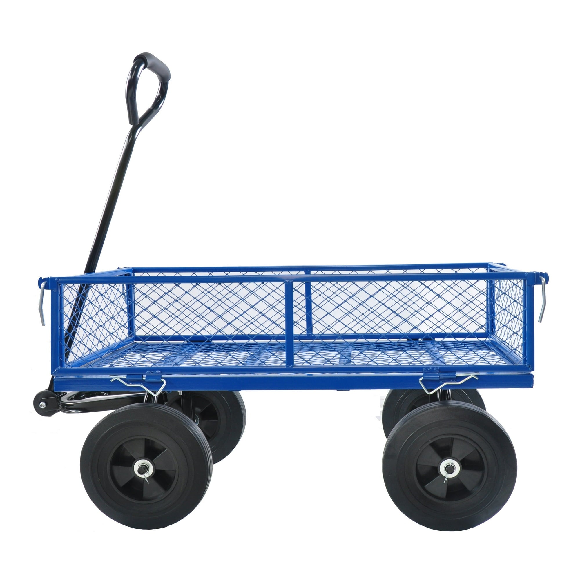 SUGIFT Heavy Duty Mesh Steel Garden Cart with Solid Wheels