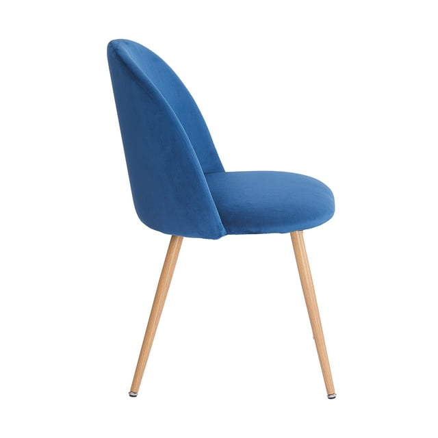 SUGIFT Modern Accent Chair, Velvet Dining Chairs, Cream Blue