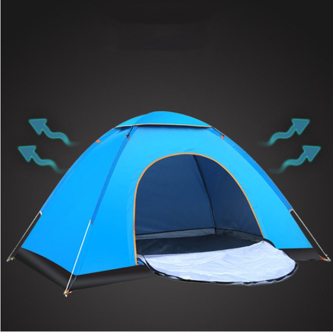 Harigal Camping Tent 2 Person Automatic Pop Up Instant Tent Waterproof Windproof Portable Blue