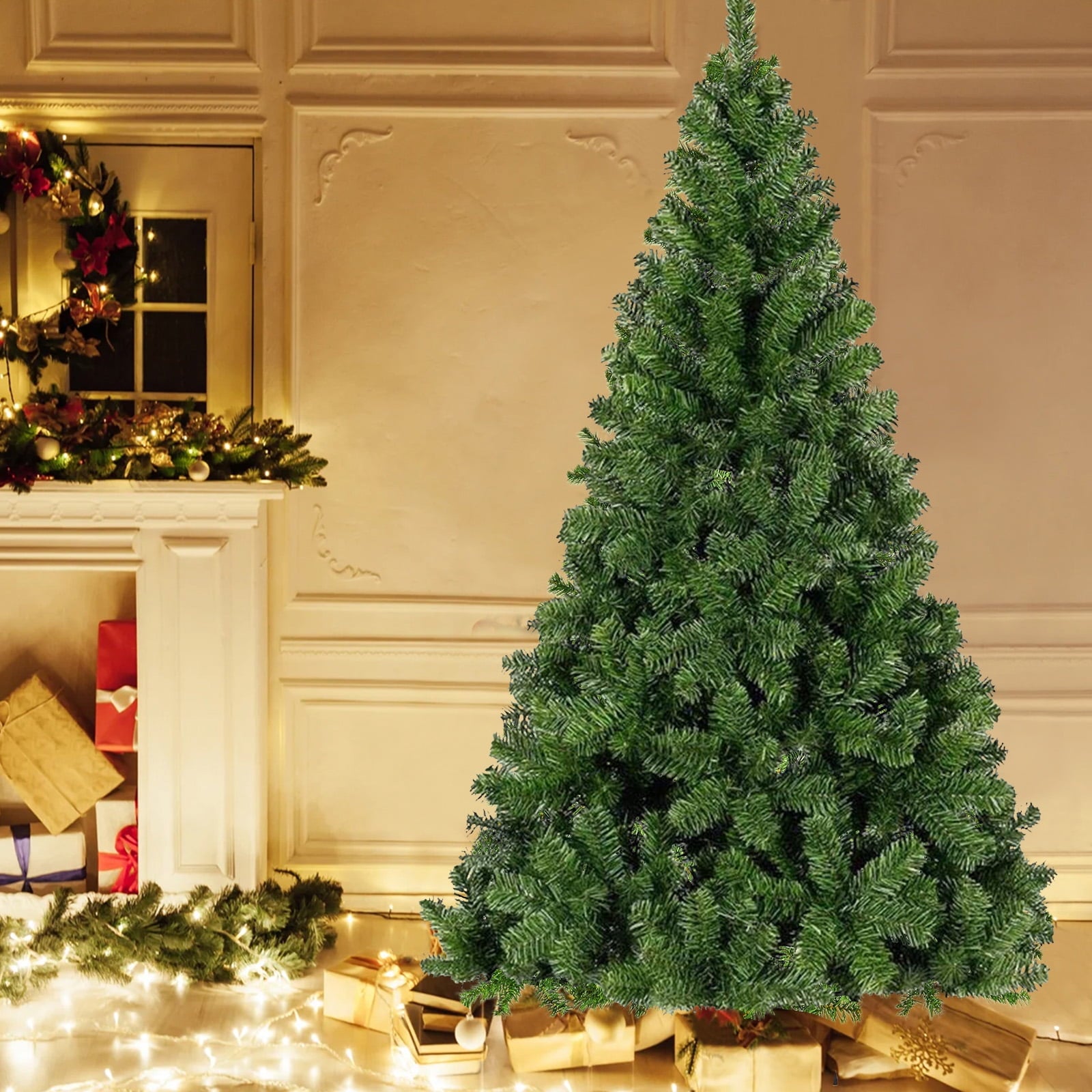 YouYeap Artificial Christmas Tree 6ft High-Quality Xmas Tree with 1000 Branch Tips for Home, Office, Shop Decoration