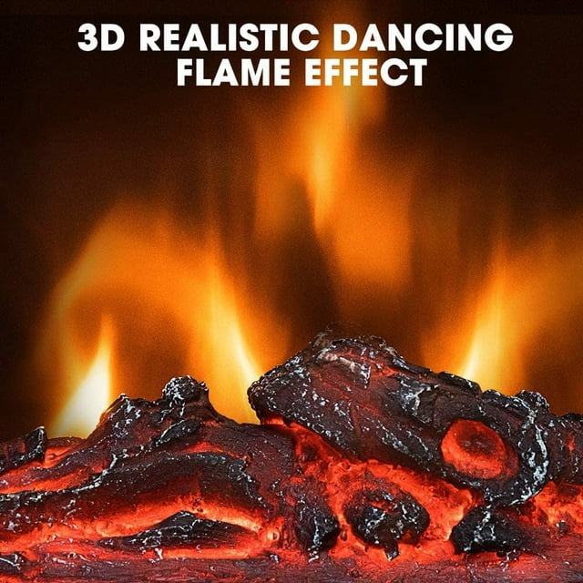 SUGIFT Infrared Quartz Electric Fireplace Stove Heater, Black