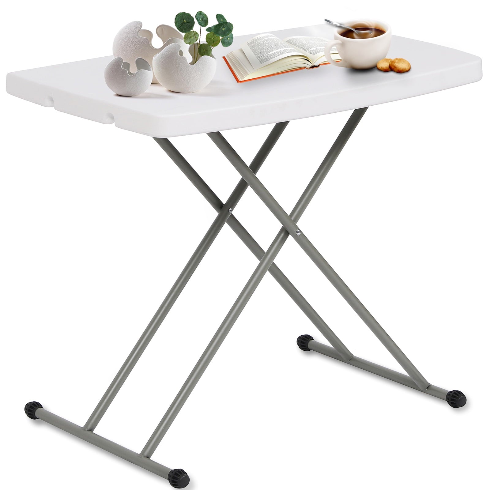 ALPULON Plastic Folding Table 30 inch White Personal Folding Table