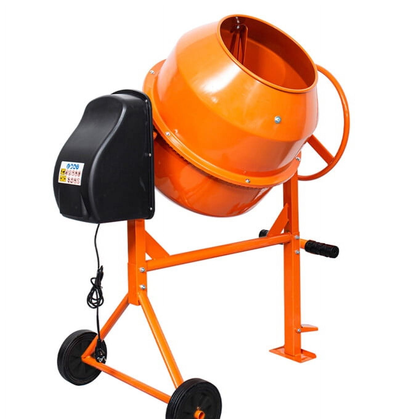 GIVIMO 4.2 Cu Ft Electric Concrete Mixer Portable Cement Mixing Machine for Stucco, Mortar Seeds with Wheel and Stand