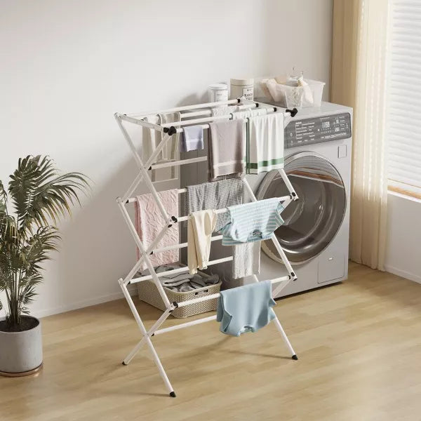 SUGIFT Folding Clothes Drying Rack, Dry Laundry and Hang Clothes,Towel Rack for Storage, White