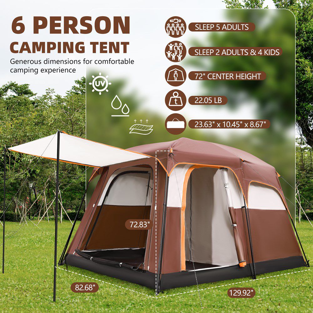 SUGIFT 6-Person Family Camping Tent