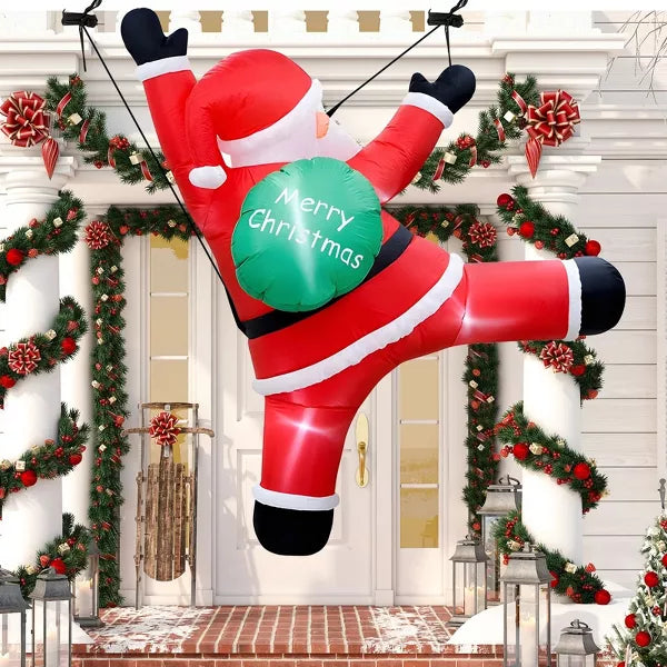 6FT Christmas Inflatables Outdoor Decorations Blow Up Giant Christmas Decor with LED Lights for Indoor Outdoor Home Holiday Decor