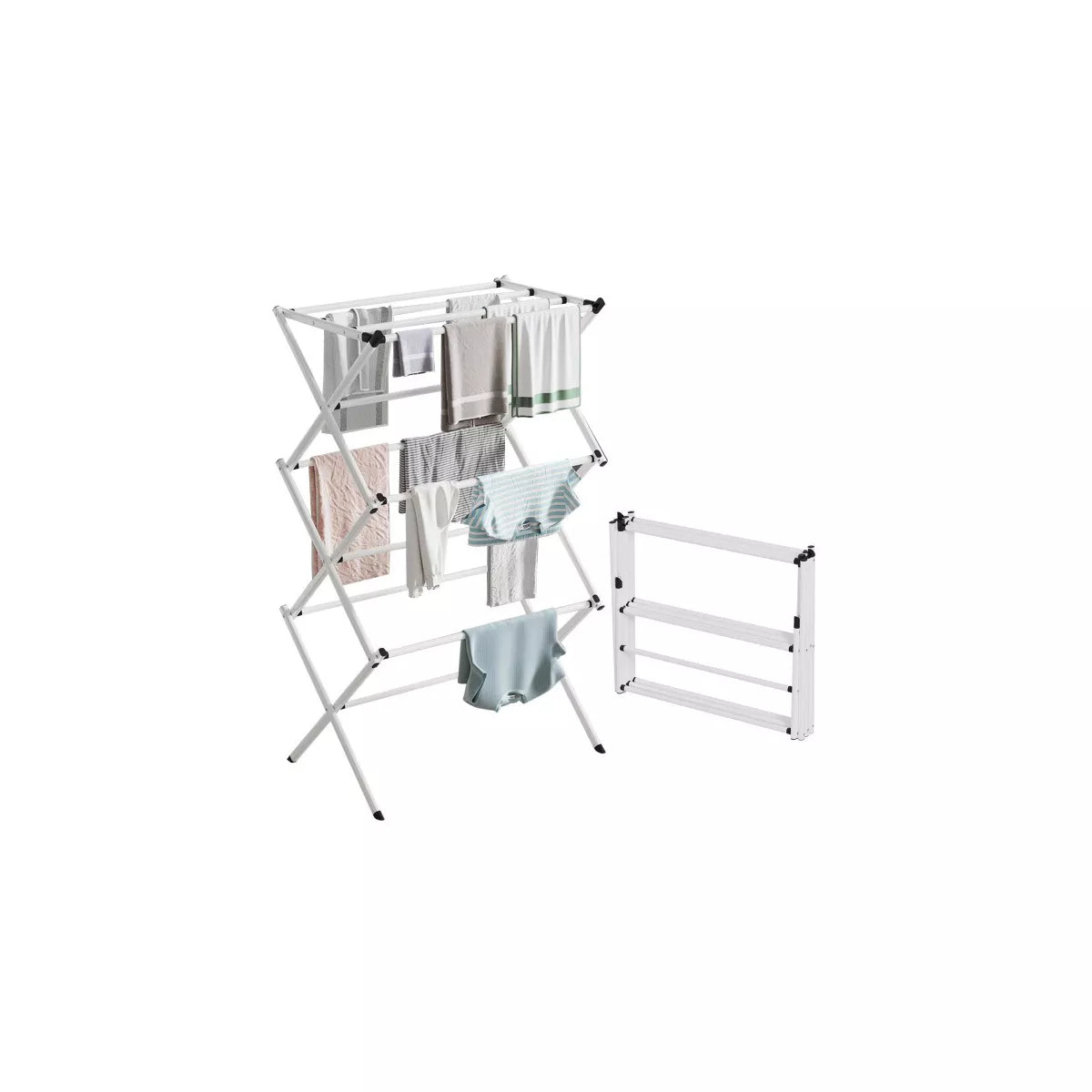 SUGIFT Folding Clothes Drying Rack, Dry Laundry and Hang Clothes,Towel Rack for Storage, White