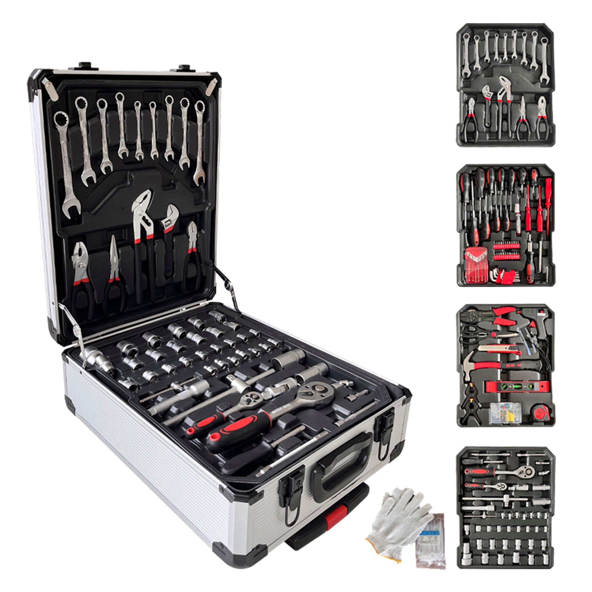 Harigal 299 Piece Mechanics Tool Set Multiple Drive Chrome Finish