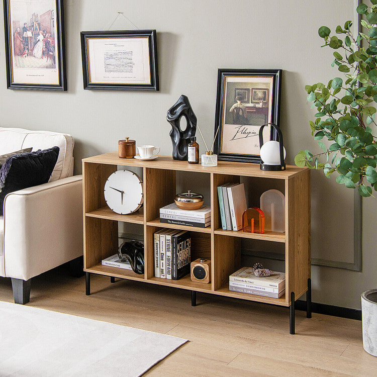 SUGIFT Open-Back Bookshelf with Drawer for Study