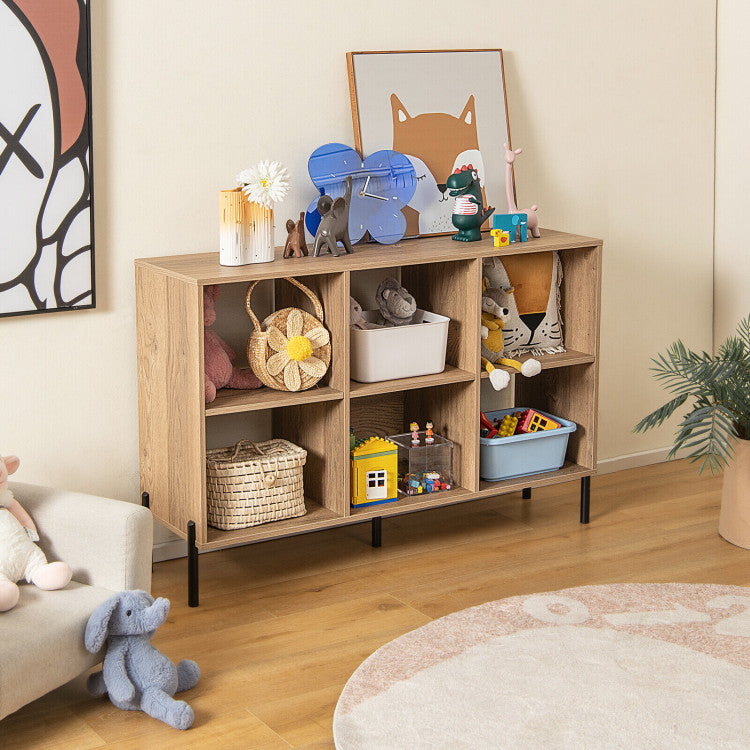 SUGIFT Open-Back Bookshelf with Drawer for Study