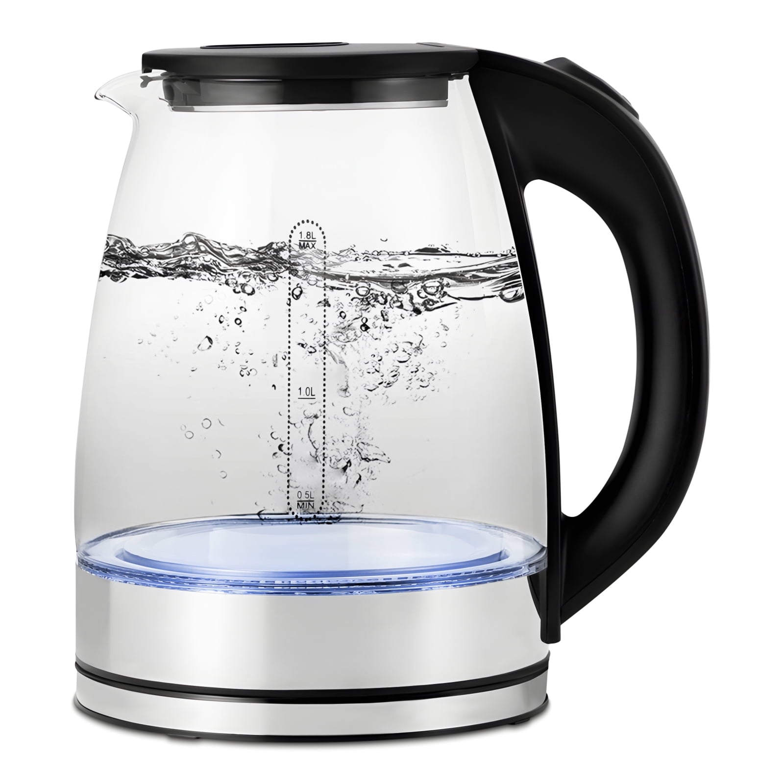 SUGIFT 1.8L Electric Kettle, Glass Tea Kettle with LED Indicator Auto Shut-Off and Boil-Dry Protection