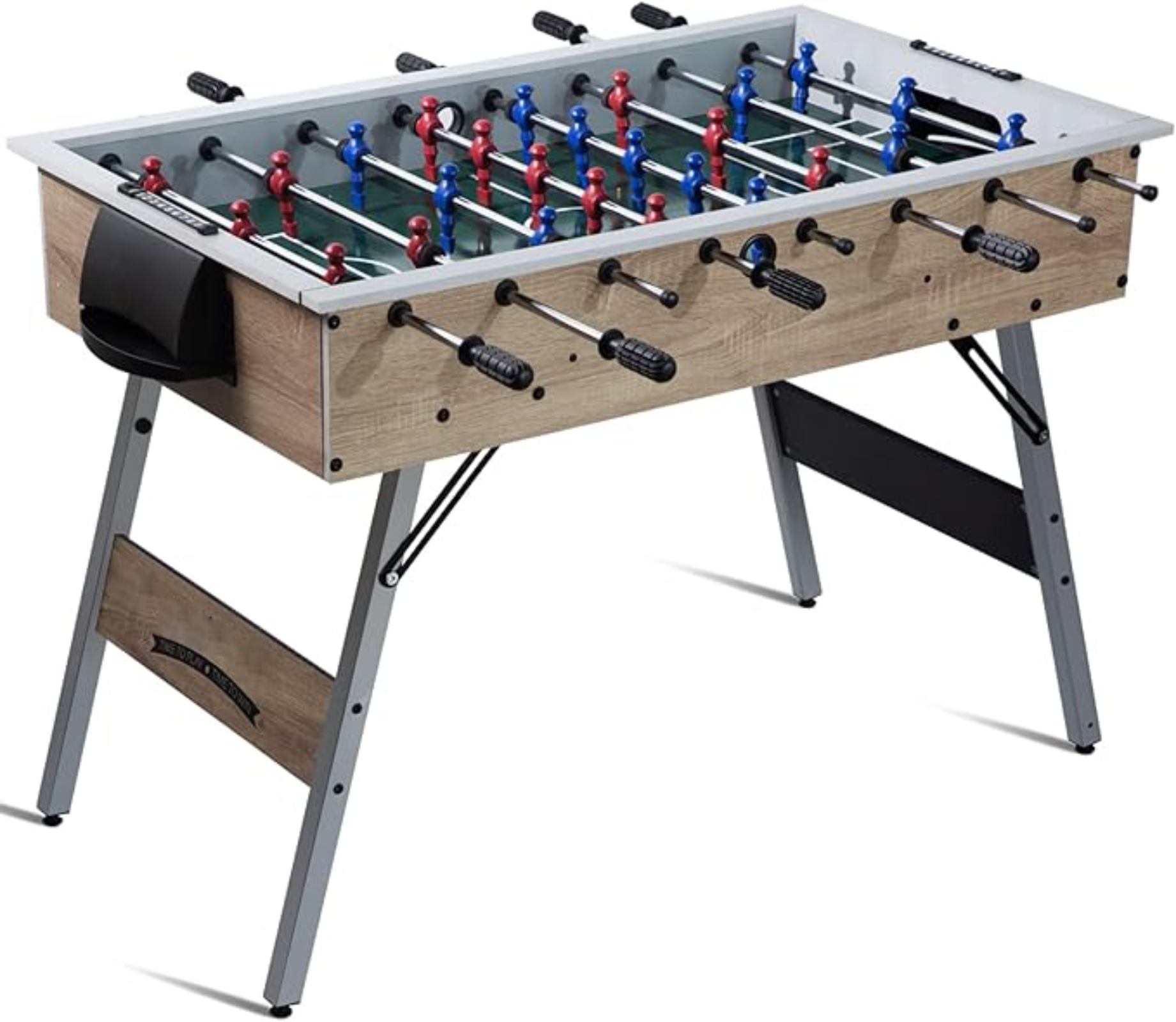 SUGIFT 48in  Game Room Size Folding Foosball Table, Table Soccer Game w/2 Balls for Home