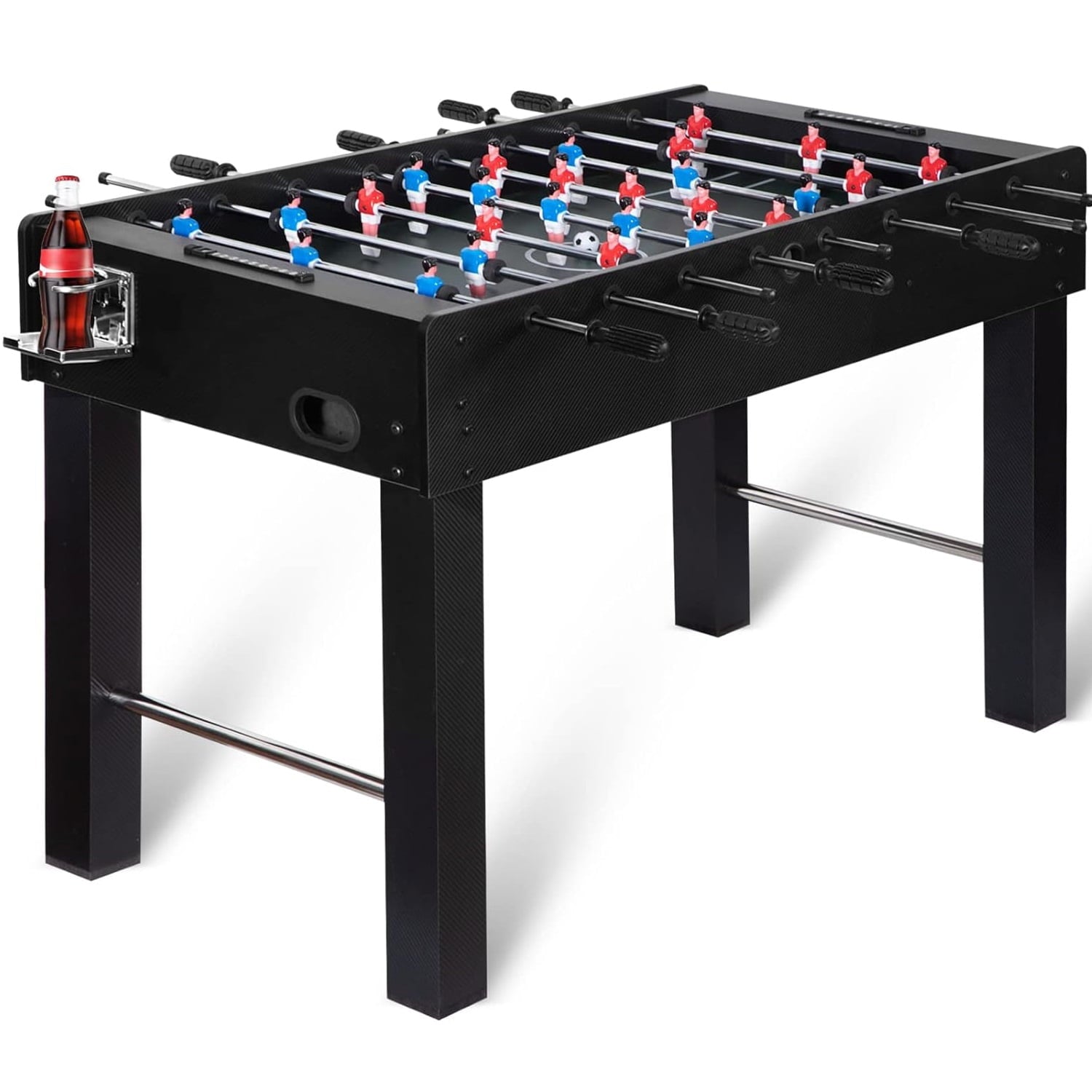 SUGIFT 48in Foosball Table Competition Sized Soccer Table w 2 Balls 2 Cup Holders 24ft for Kids Adults Suit for 4 Players Football Table for Home Game Room Arcade