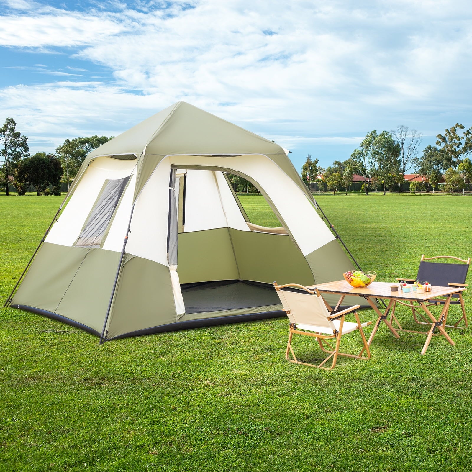 SUGIFT 6 Person Camping Tent with Rainfly & Windproof Tent