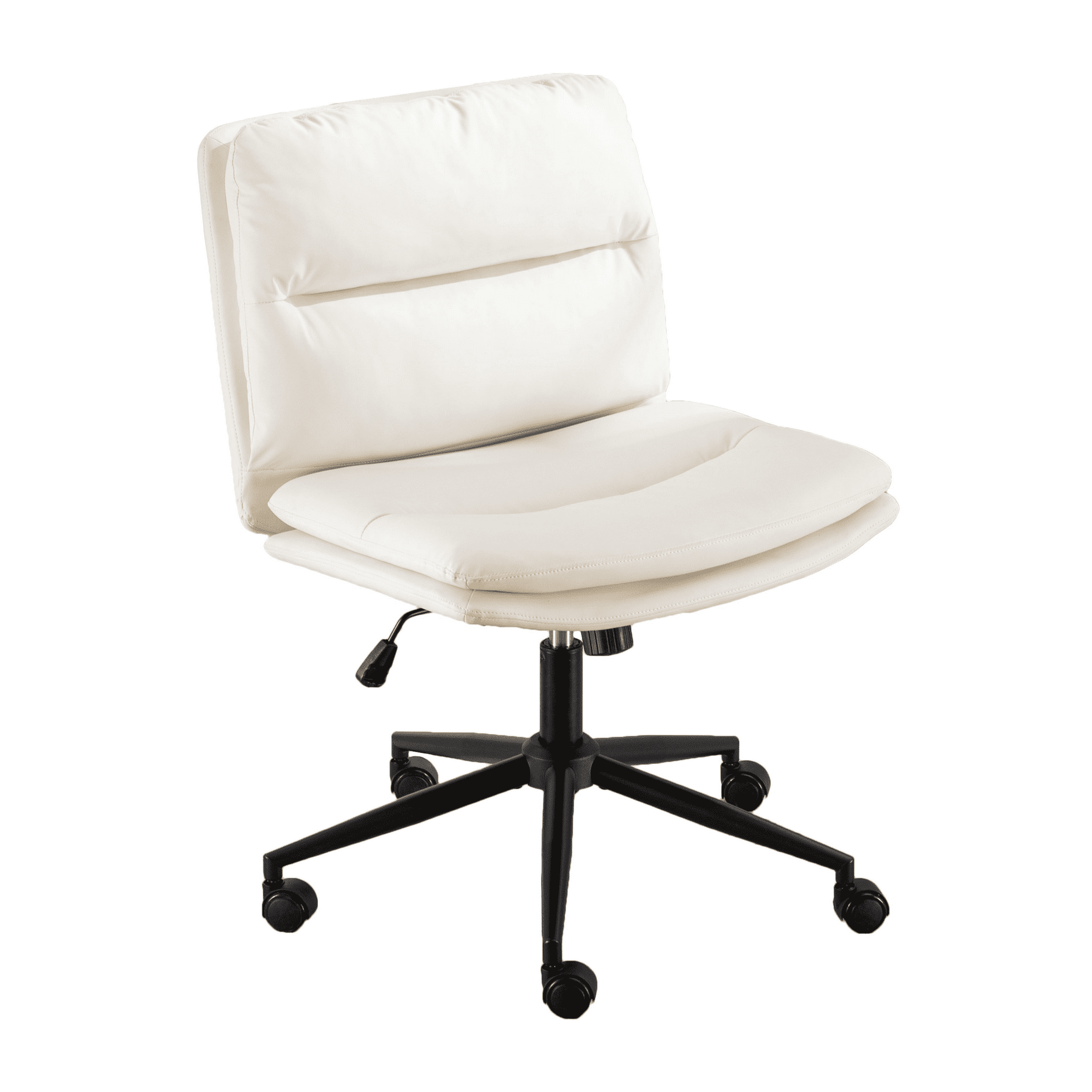 SUGIFT Adjustable Swivel Criss-Cross Chair, Wide Seat Office Chair