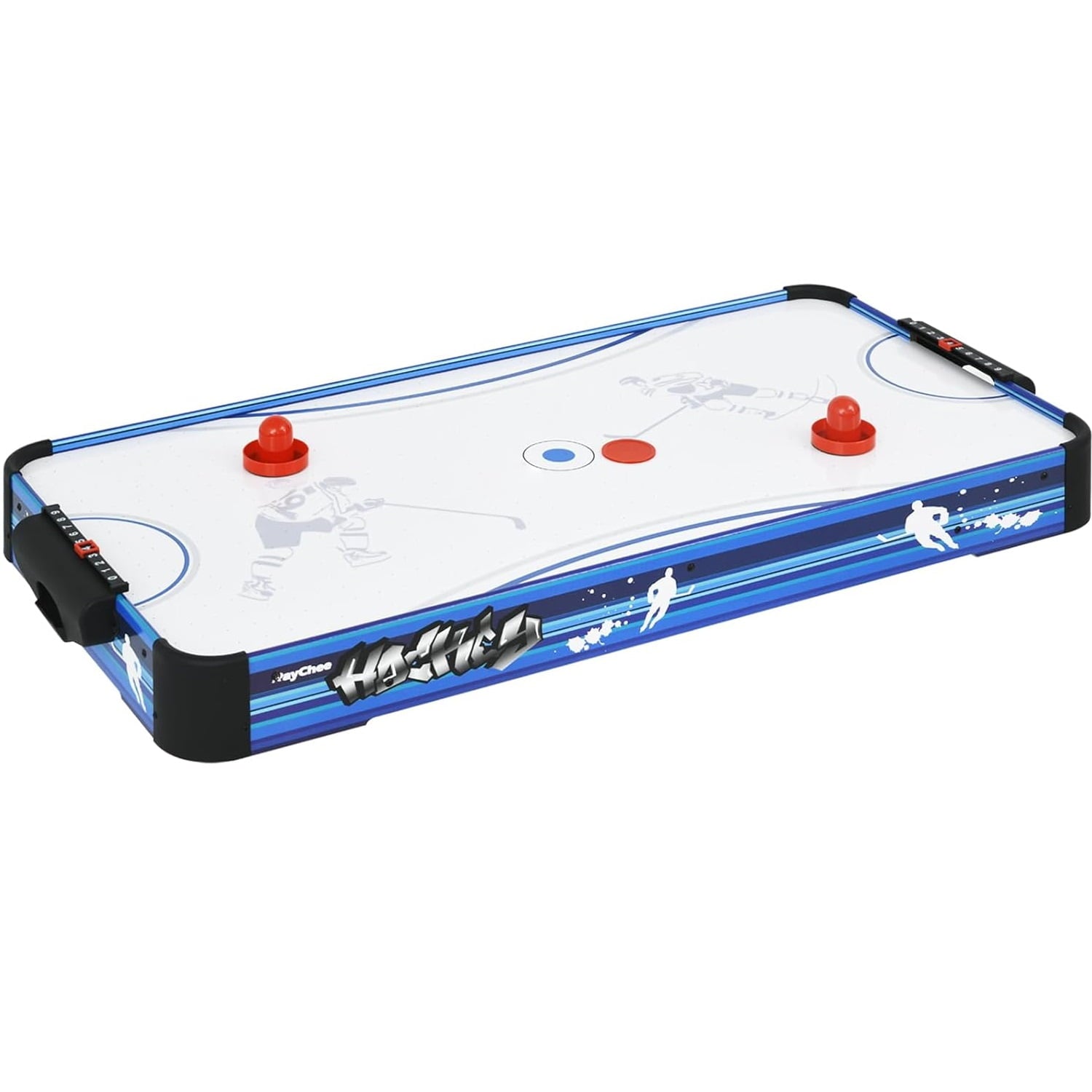 SUGIFT Air Hockey Table Indoor Powered Hockey Game Table w/2 Pucks 2 Pushers Powerful 12V Motor for Adults and Kids Home Game Room Easy Setup