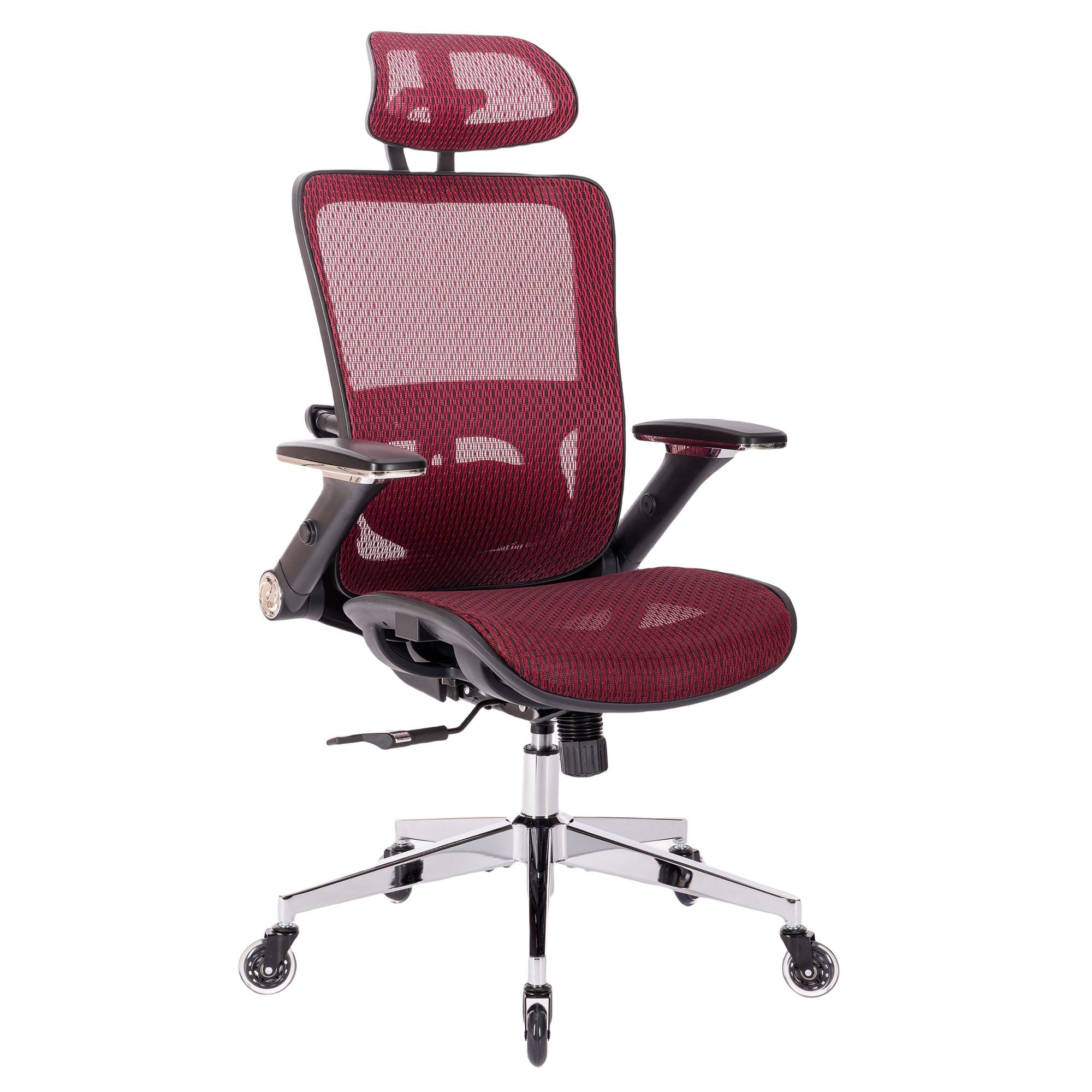 SUGIFT Ergonomic Mesh Office Chair, High Back - Adjustable Headrest with Flip-Up Arms