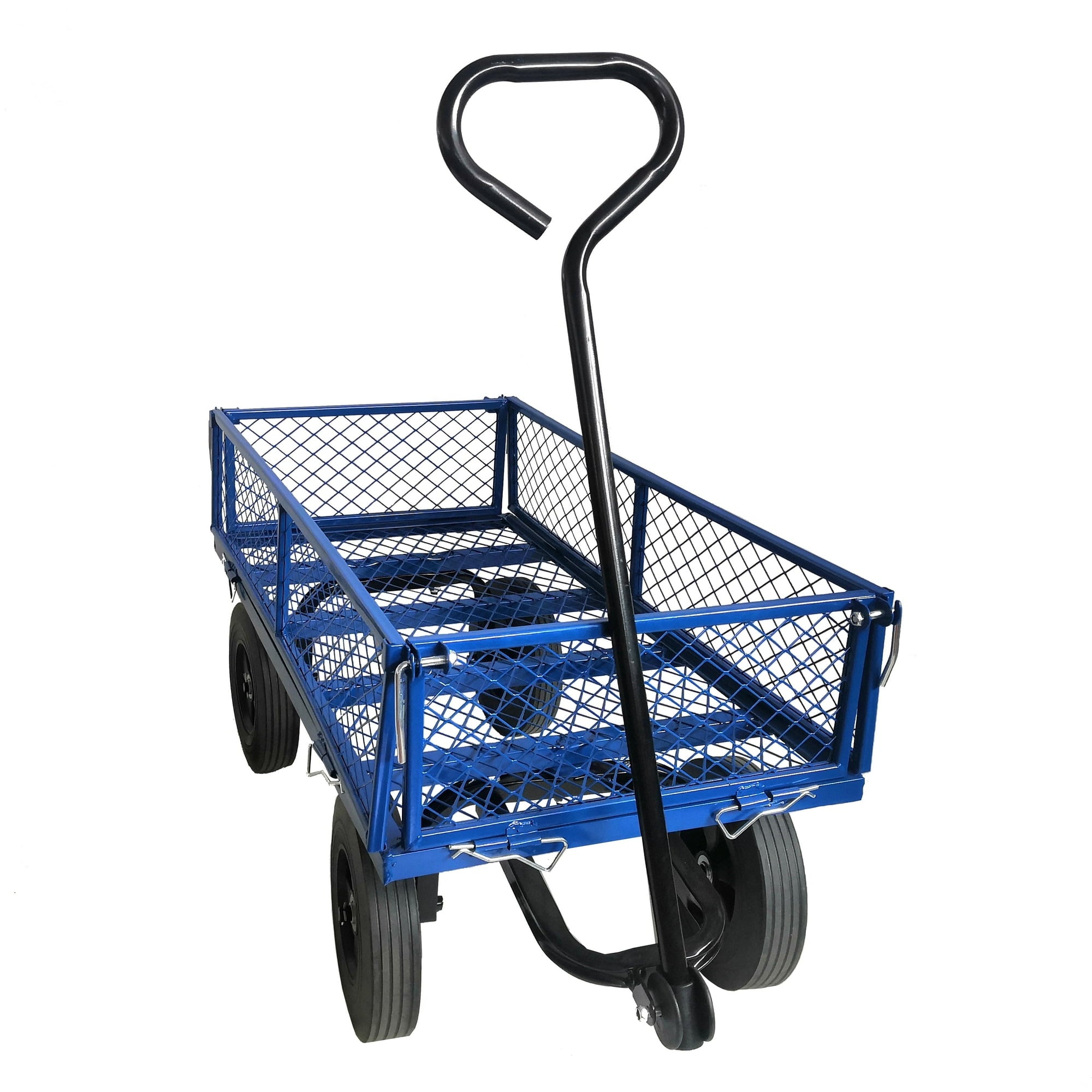 SUGIFT Heavy Duty Mesh Steel Garden Cart with Solid Wheels