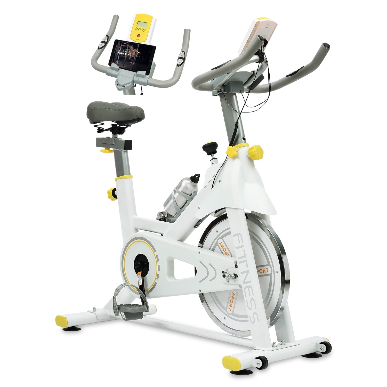 SUGIFT Indoor Exercise Bike Cycling Bike with Comfortable Seat Cushion