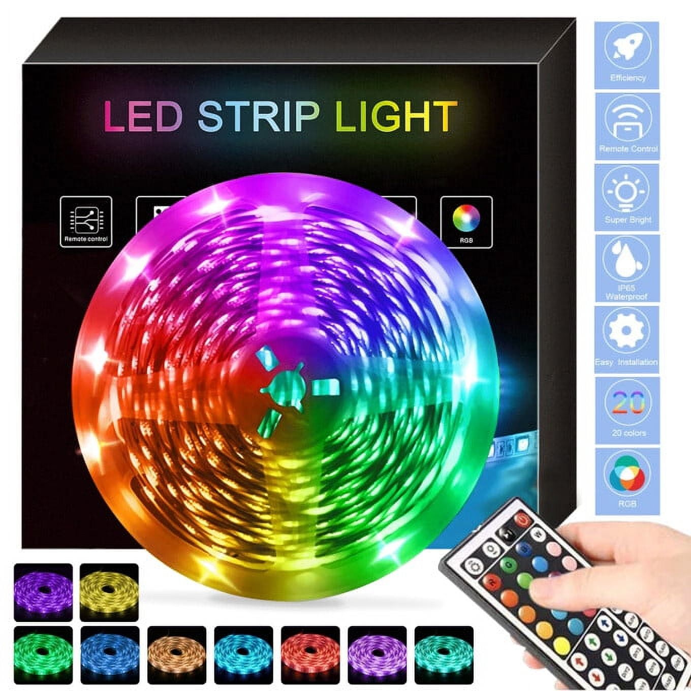 SUGIFT LED Light Strip 16.4ft RGB Light Strips 5050 LED Lights