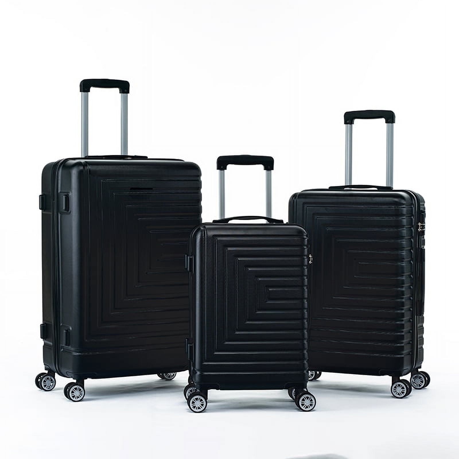 SUGIFT Luggage Set ABS Material Travel Suitcase Set With Spinner Wheels