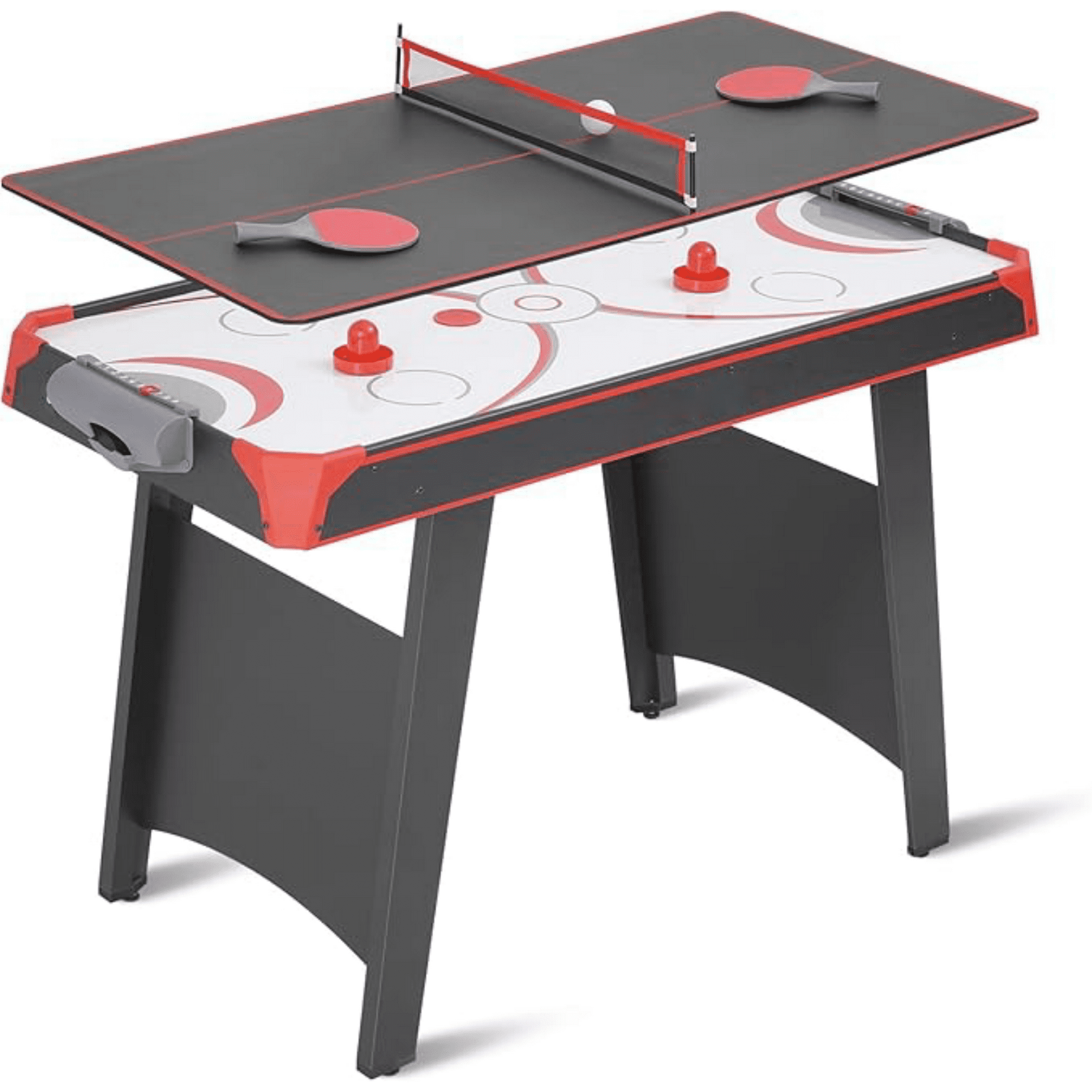 SUGIFT Multi Game Tables, 2-in-1 Air Hockey Table with Table Tennis Top