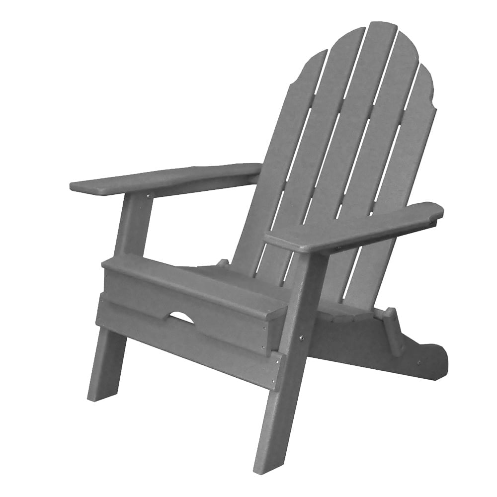 SUGIFT Outdoor or Indoor Wood Adirondack Chair with Hole for Umbrella on The Arm