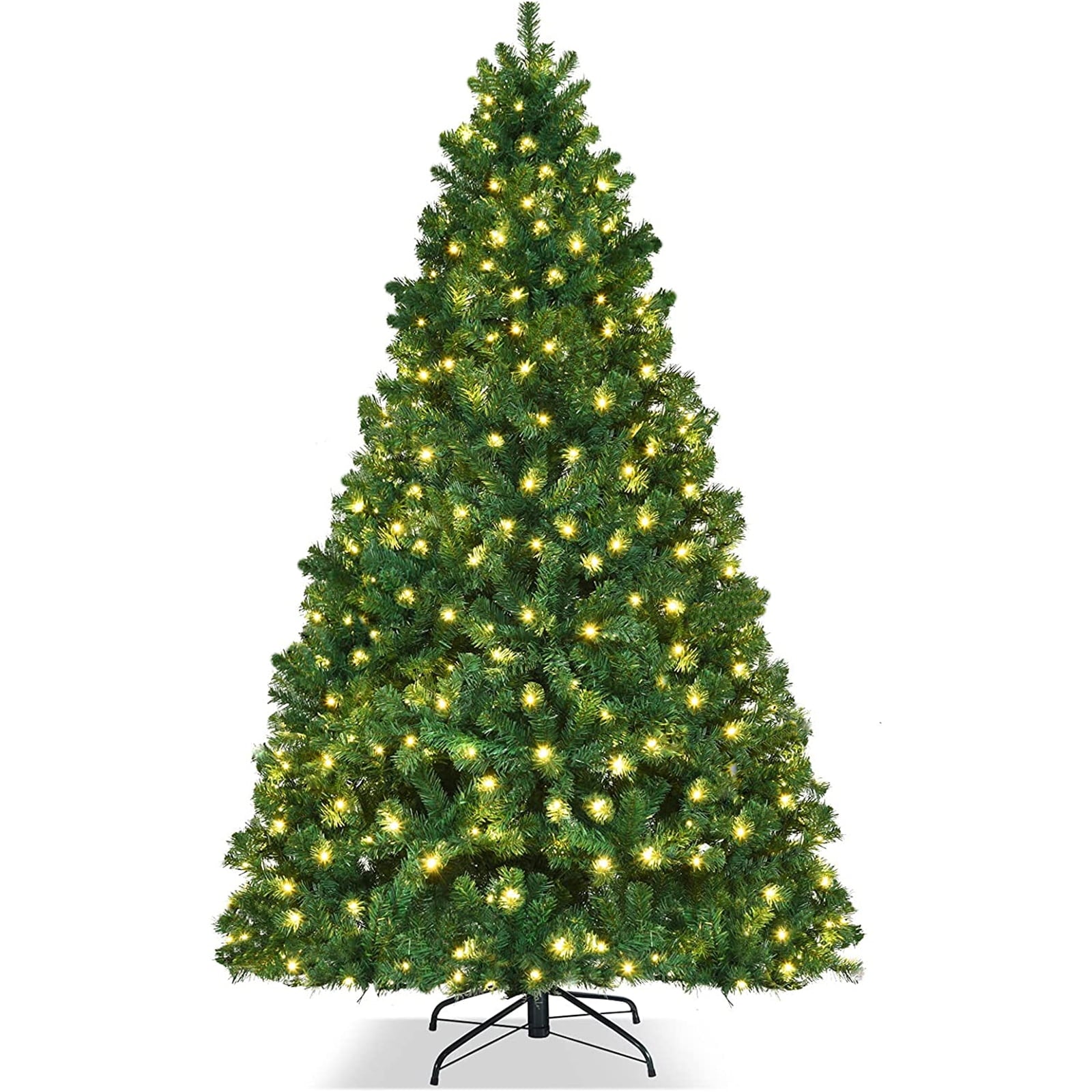 SUGIFT Pre-Lit Artificial Christmas Tree 6ft, Green