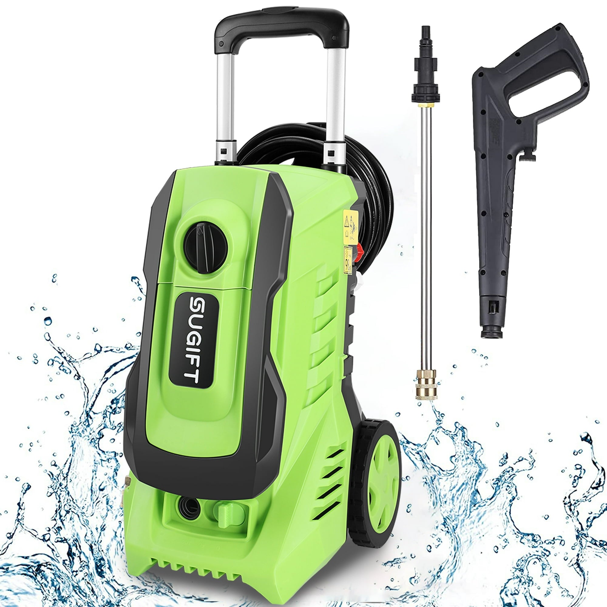 Vebreda 3300PSI Electric Pressure Washer 1800W 2.0GPM Max, 15 lbs Green