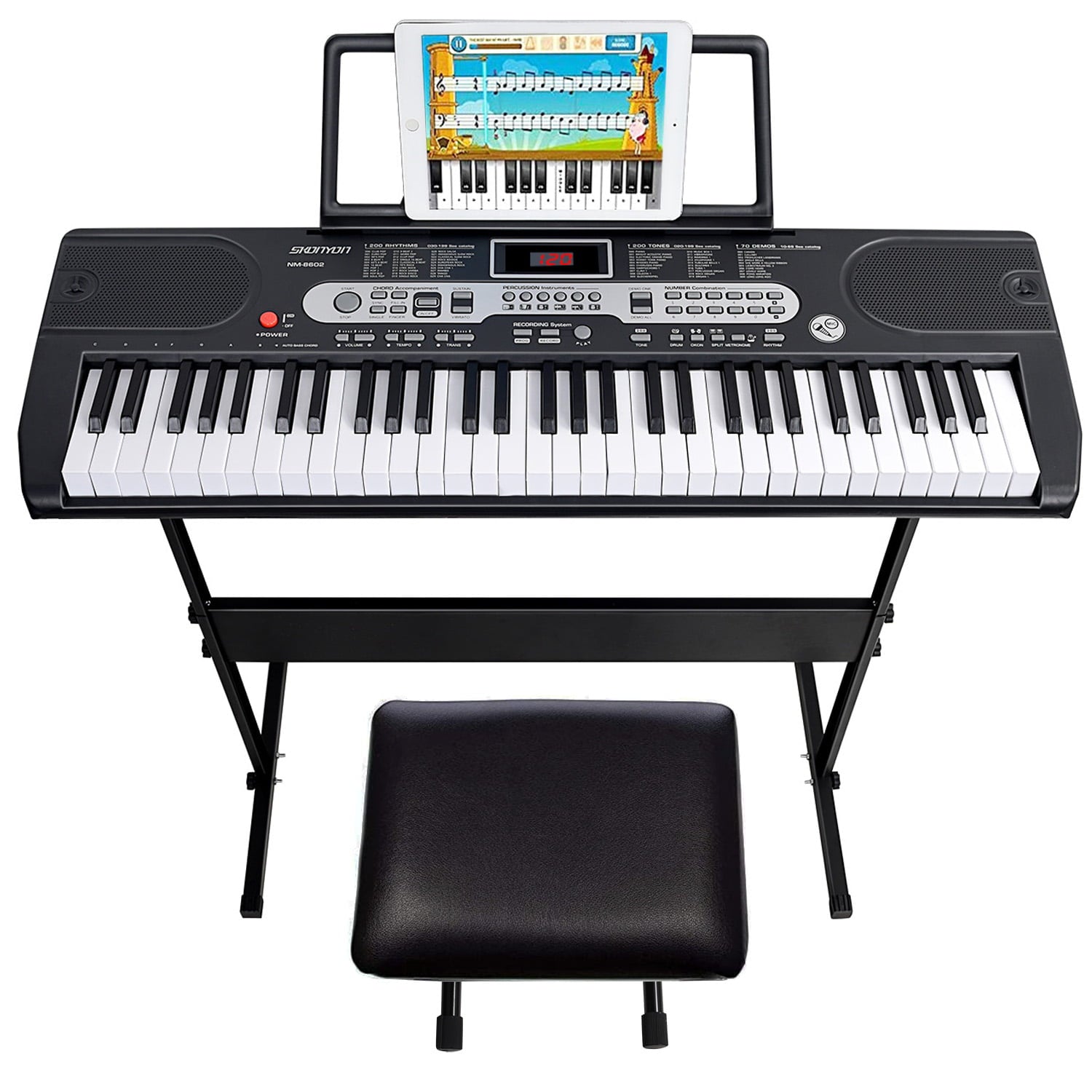 YouYeap 61-Key Portable Digital Electric Piano Keyboard for Beginners