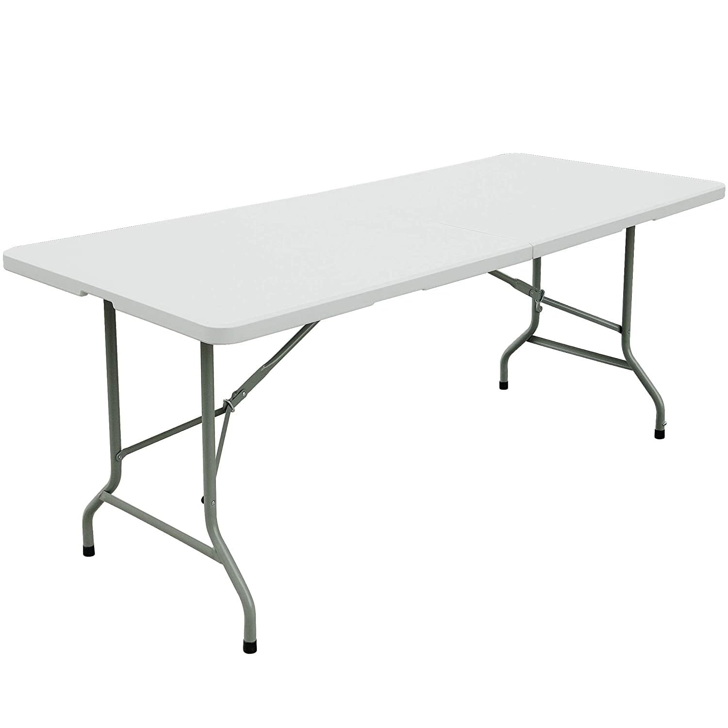 YouYeap 6ft Portable Plastic Folding Table, White