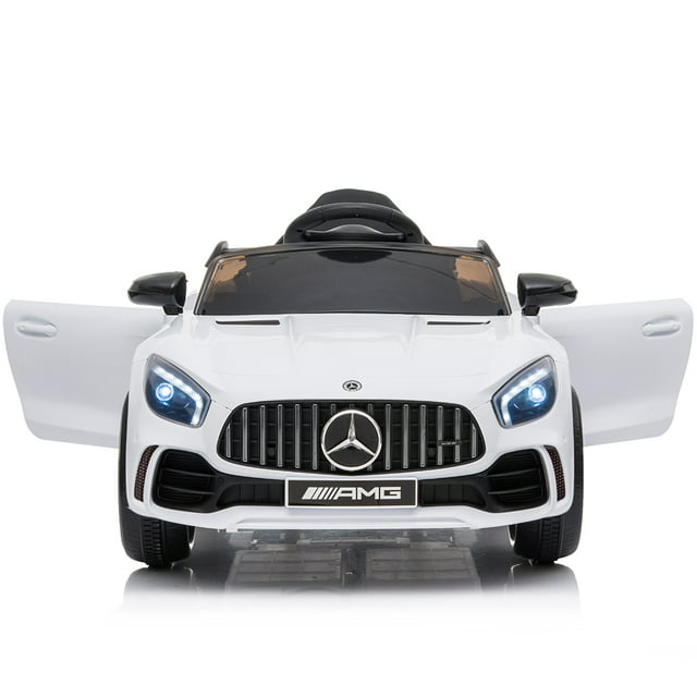 YouYeap Mercedes Benz 12V Electric Kids Ride On Car with Parent Remote Control, LED Lights - White